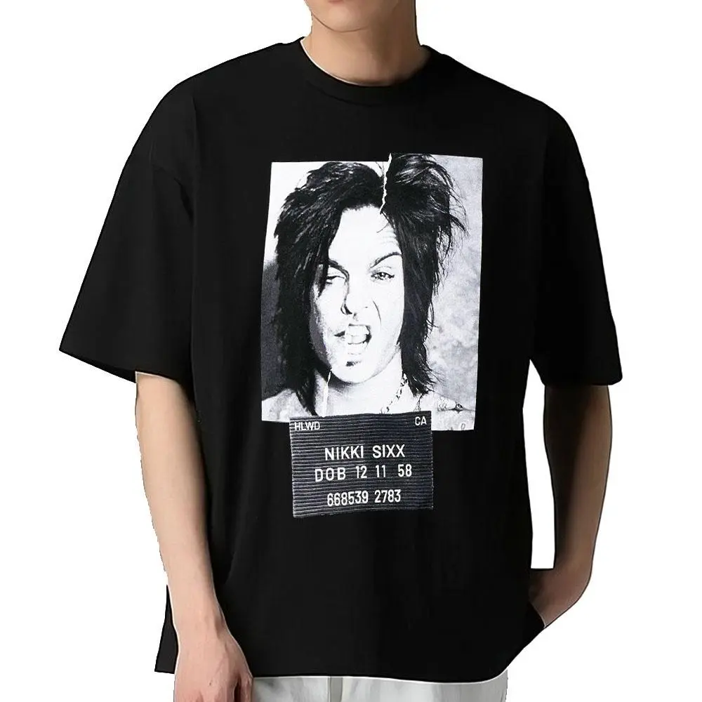 Vintage Nikki Sixx Rock T-Shirt, Retro 80s Metal Bassist Graphic Tee