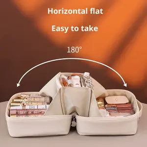 High-End Flame Makeup Bag, Large Capacity Travel Handheld Cosmetic Storage Bag, PU Waterproof, Multi-Compartment Design