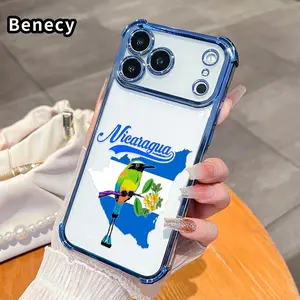 Nicaragua Bird Pattern Phone Case for iPhone 17 Pro Max 16 15 Plus Air 14 13 12 11 E Electroplated Four-Corner Anti-Fall Protection Cellphone Cover