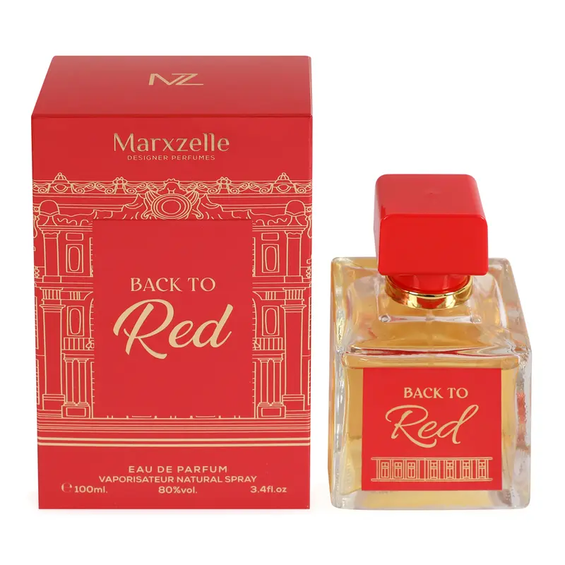 Marxzelle Designer Perfumes Back to Red Eau De Parfum Vaporisateur Natural Spray 100Ml 3.4fl.oz.