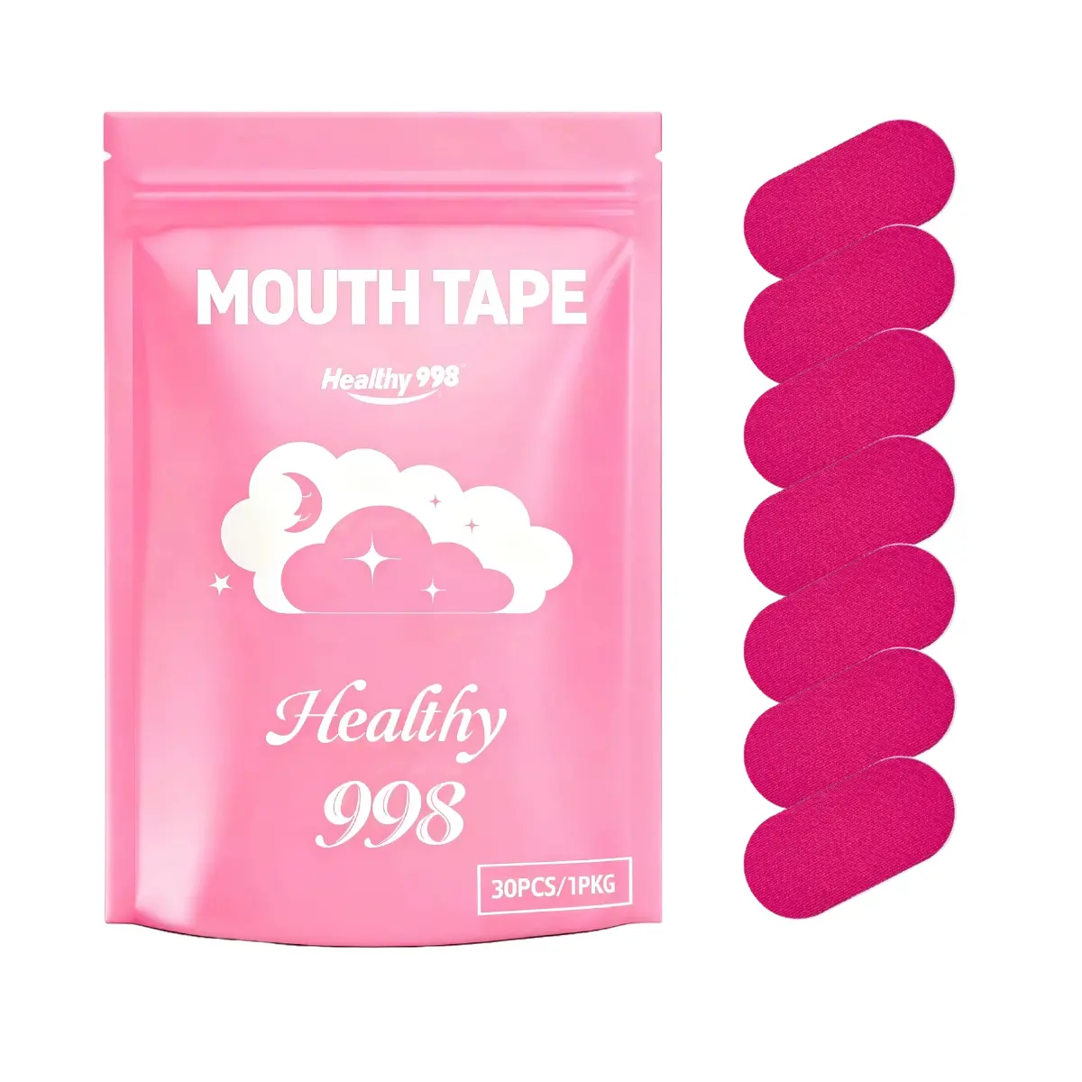 Womens 998 Mouth Tape&Skin-friendly material, prevents snoring, improves sleep quality. 1 pack contains 30 PCS.