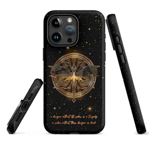 Fourth Wing Tough Case for iPhone - Tarin and Andarna, Cover fit for iPhone 11, 12, 13, 14, 15, 16 Protective Rubber