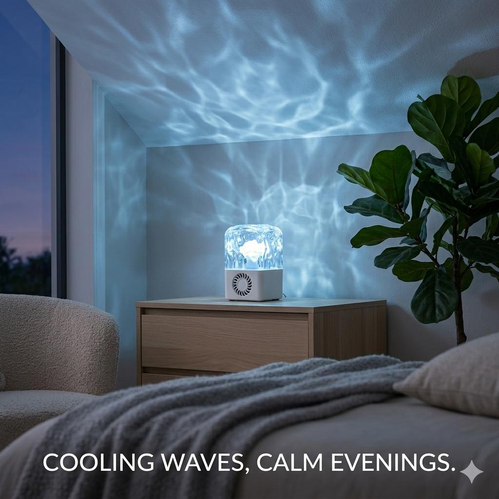 HOGNC Ocean Dream Speaker lamp with 3D Ripple Effects, 9 Color Changing RGB Night Light, 360° Hi-Fi Bluetooth, Portable Wireless Music Player for Bedroom, Home Decor, Party, Gifts. fairy .  aurora borealis lamp. Adjustable