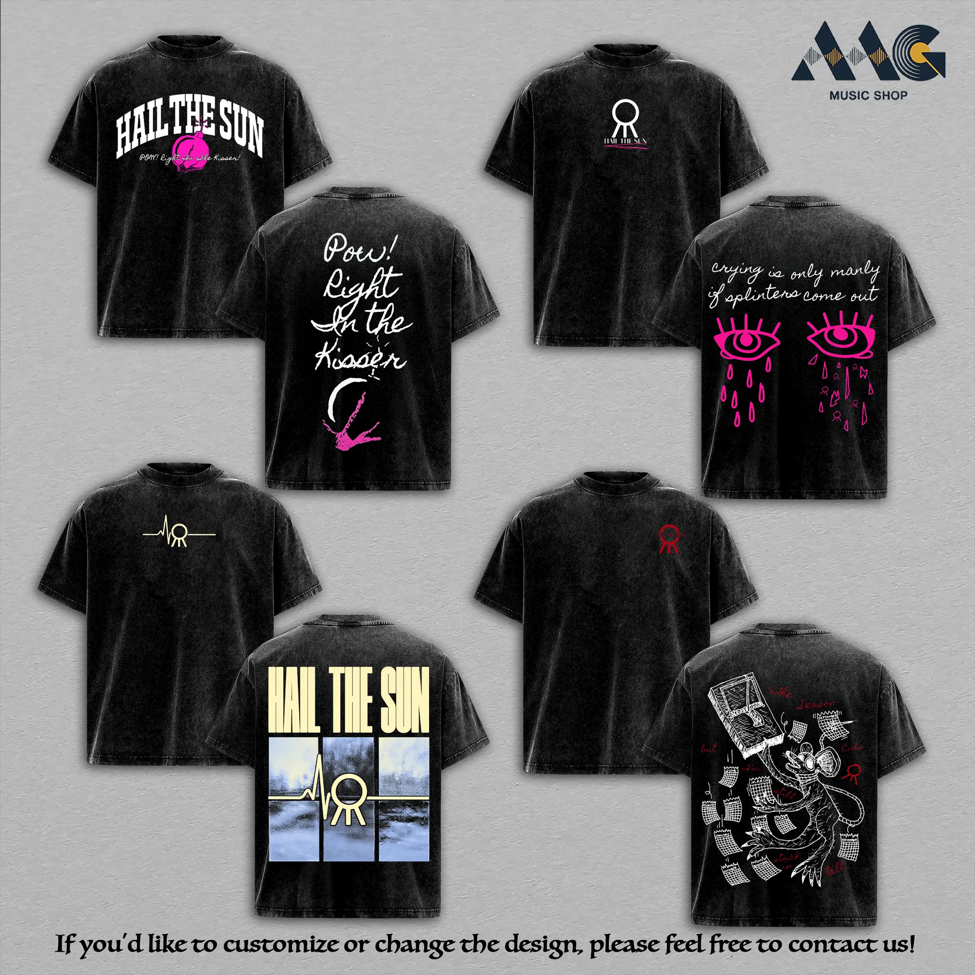Hail The Sun Post Hardcore Band Heavy Cotton Top, Pow Right In The Kisser Splinters Cry Graphic Merch, Oversized Graphic Tee Men, Y2k Math Rock Casual Fashion Apparel, Vintage Washed Heavyweight Short Sleeve Top, Graphic Tee Unisex Heavyweight
