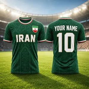 Custom Iran Soccer Jersey, Iran Shirt 2026, Personalized Football Kit, Custom Name Soccer Shirt, Iran Fan Gift