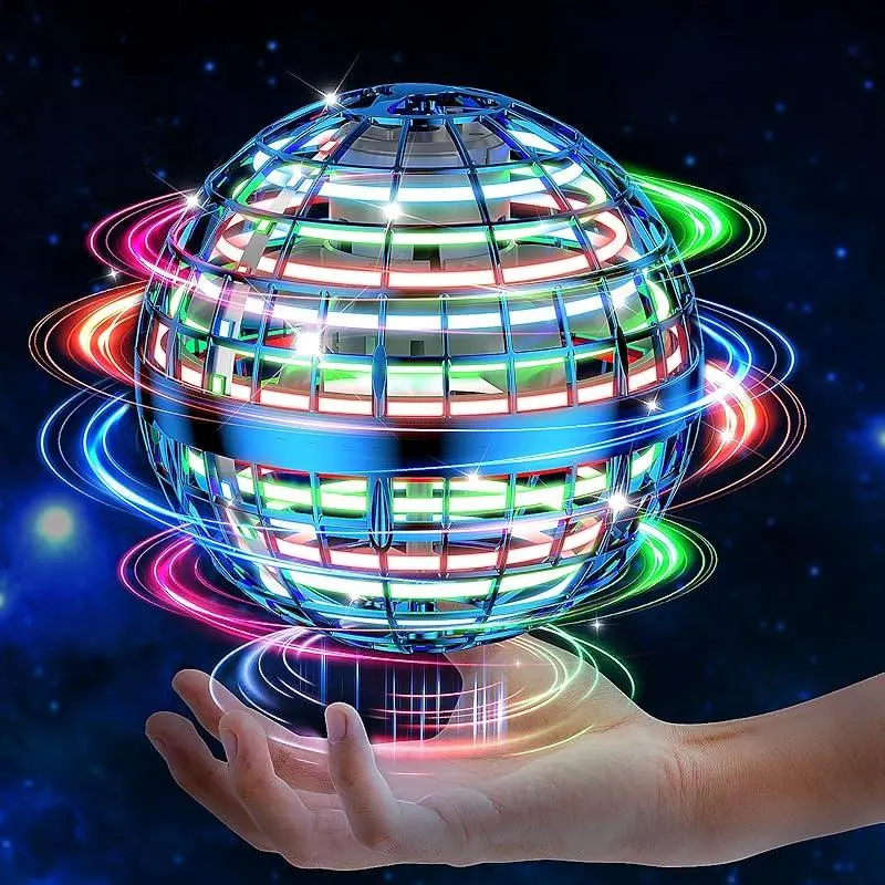 2026 Cosmic Glow Ball Toy - USB Rechargeable Drone-Style Flight Glow-Up Boomerang, Hovering Spinner Outdoor Toy, Teenage Boy Gift for Backyard Games, Ages 6+ (Universal Electronics Accessory)