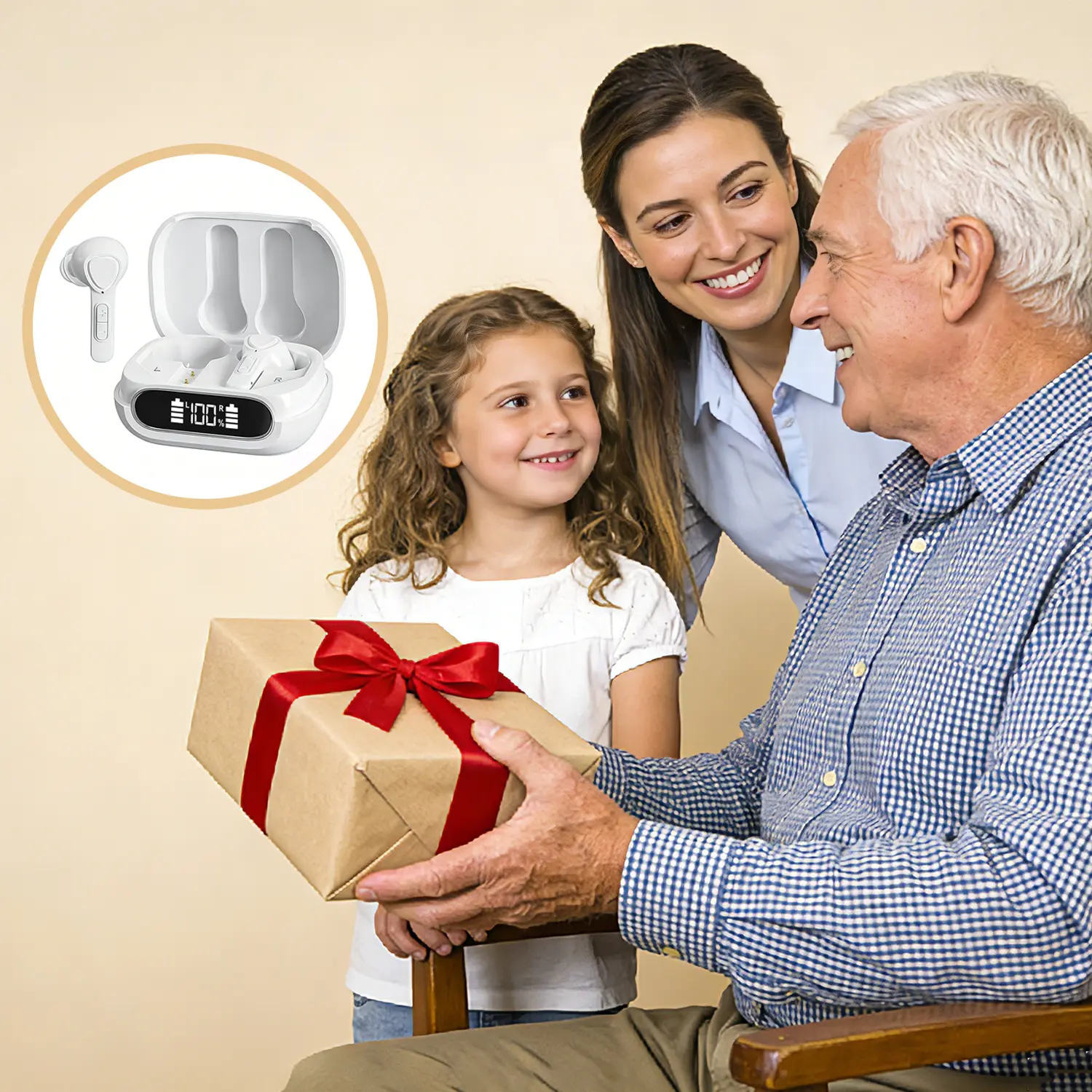 【Tangsonic】TS755 OTC Rechargeable Hearing Aids for Seniors Adults, Digital Noise Cancelling with LED Power Display, In-Ear Hearing Assist Devices for Mild to Moderate Hearing Loss, Comfort & Clear Sound,hearing aid earbuds sohochic