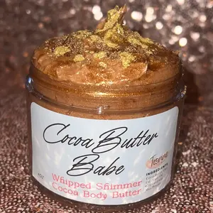 Shimmer Cocoa Body Butter - Nourishing and Hydrating Moisturizer with Gold and Bronze Shimmer for Sun-Kissed Glow