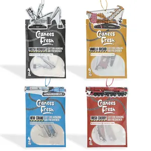 Cranes Fresh Bundle Pack Air Fresheners 4 Pack + Sticker Pack 20+ Crane Jobsite Related Stickers Total 16 Air Fresheners Car Fragrance Car Odor Remover