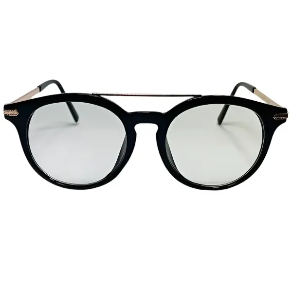 6054 | Round Clear Lens Nerd Glasses - Non Prescription