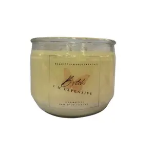 Bitch I'm Expensive Candle - Decorative Candle with "Bitch I'm Expensive" Label - Made with Natural Ingredients Soy Wax