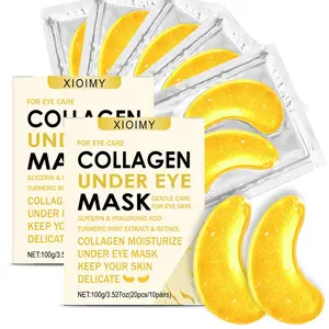 40pcs Collagen Turmeric Eye Masks, Elastic Moisturizing Care, Brighten Eye Glow, Smooth Skin, Reduce Dark Circles, Suitable for All Skins