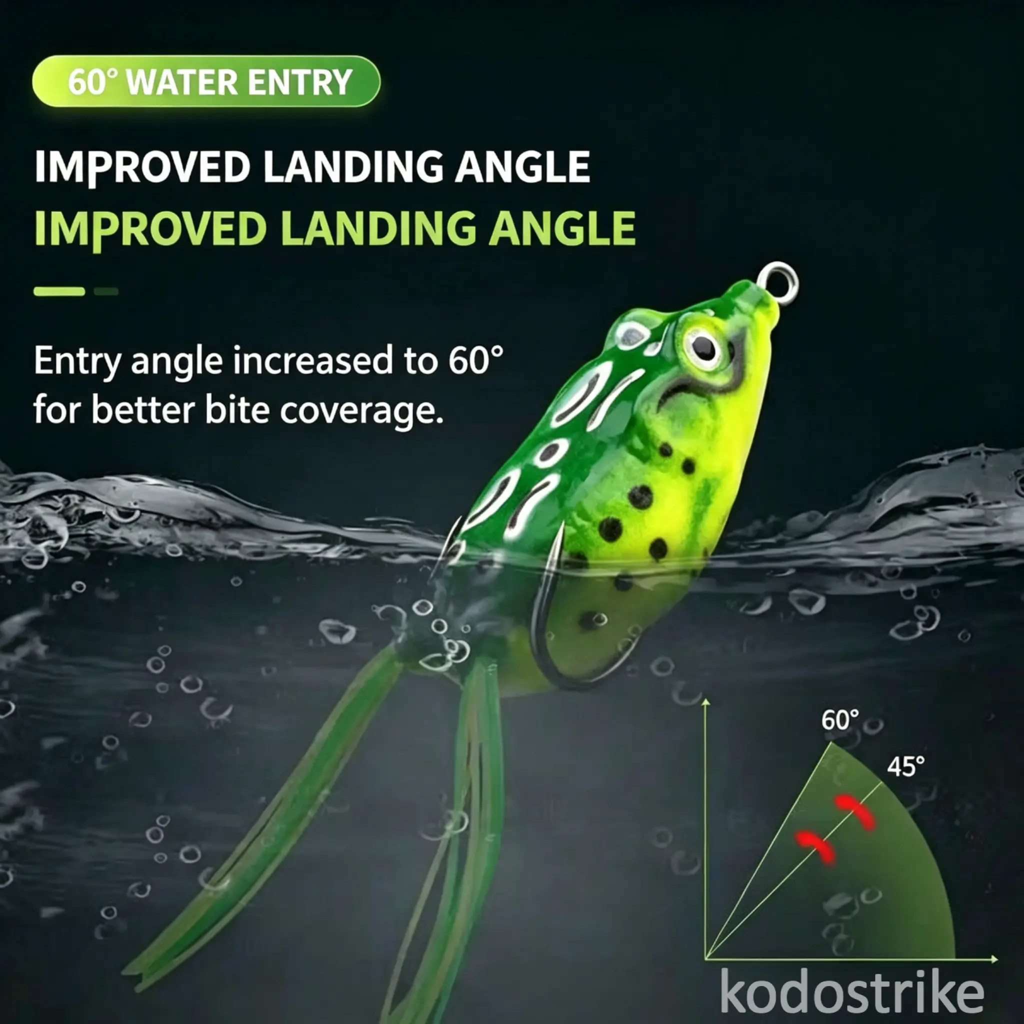 Soft Topwater Frog Fishing Lure Weedless Hooks for Bass & Snakehead