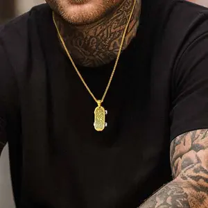 FaithHeart Lord's Prayer Skateboard For Unisex Pendant Necklace