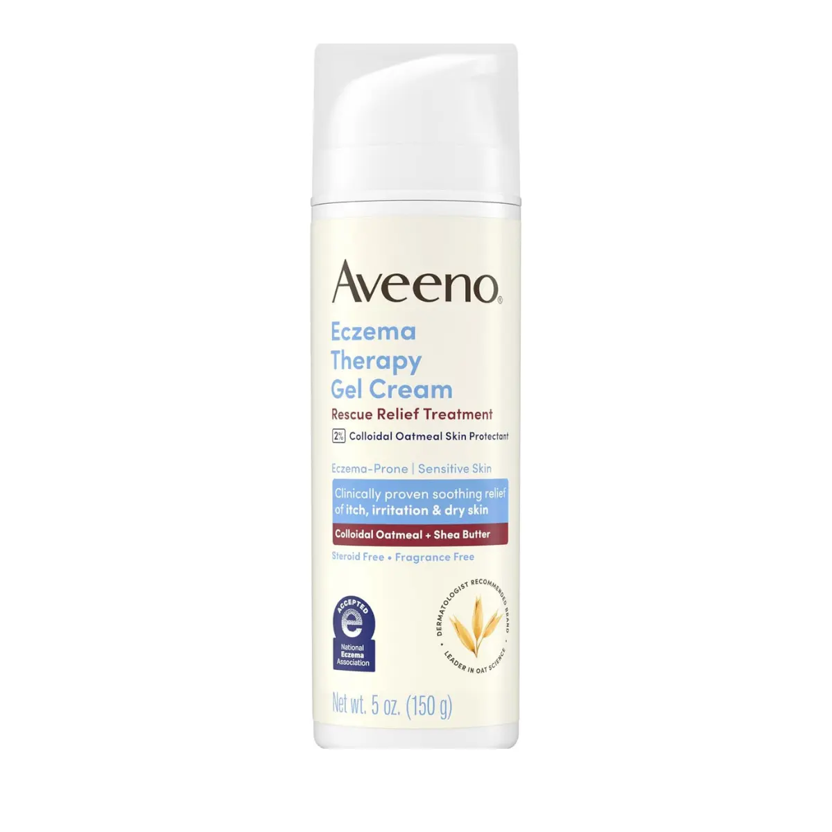 Aveeno Eczema Therapy Rescue Relief Treatment Gel Cream - 5.0 oz Body Moisturizer for Eczema-Prone Skin