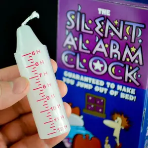 Silent Alarm Clock with Candle Up Your Ass Crack Hilarious Gag Joke Party Gift for White Elephant Bachelor Parties Novelty Item for Funniest Wake Up Calls - Decor