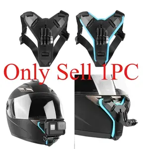Bike Helmet Chin Mount Holder, Motorcycle Phone Stand, Helmet Accessories with Buckle, Fits iPhone Samsung Gopro Insta360 Djiosmo