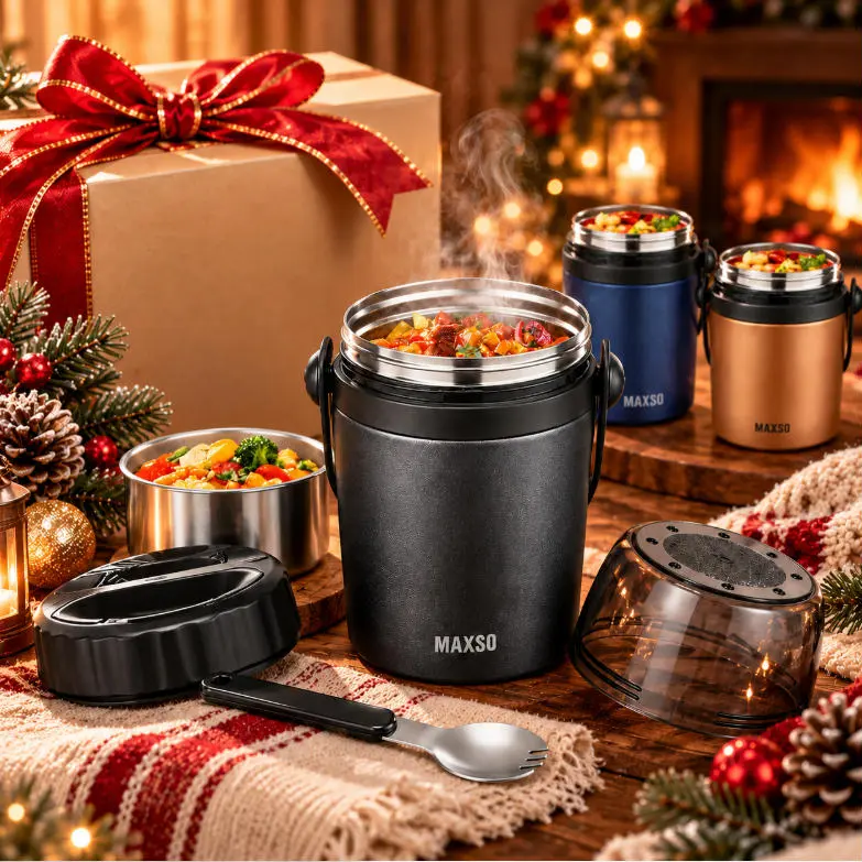 [TikTokShopBackToSchool] MAXSO Soup Thermo for Hot Food 33 OZ Lunch Container for Adults Vacuum Insulated Stainless Steel Tritan Food Jar Leakproof Wide Mouth Bento Box with Spoon Set lunch  box  soup  container Bowl Detachable