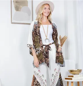 Boho Kimono Patchwork Summer Shrug