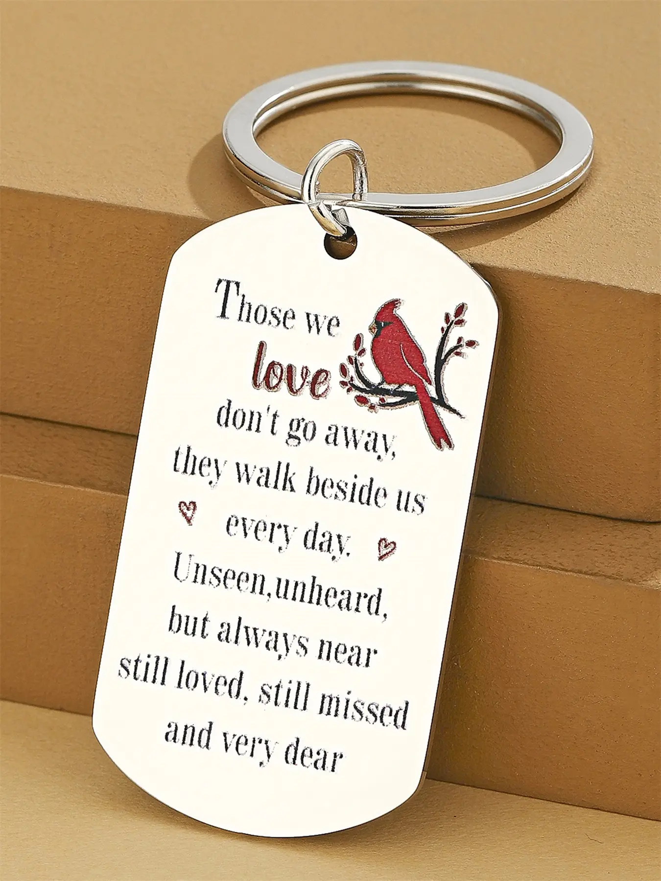 Sympathy Gift for Loss of Loved One, Cardinal Keychain, in Memory of Loved One, Grief Condolences, Bereavement Memorial Gift, Keychain For Car Keys