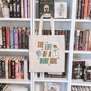 The Life of a Book Girl Sublimated Canvas Tote Bag Lightweight Tote Bag Handcrafted Bag