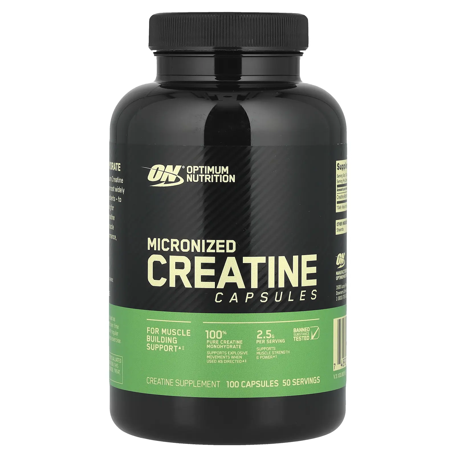 Optimum Nutrition Micronized Creatine Capsules, 100 Capsules (1.25 g per Capsule ) Optimum Nutrition Micronized Creatine Capsules, 100 Capsules (1.25 g per Capsule )