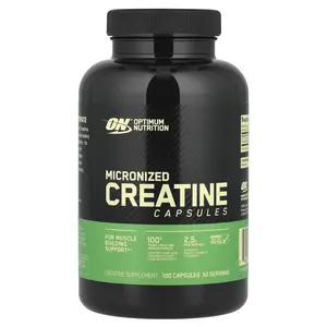 Optimum Nutrition Micronized Creatine Capsules, 100 Capsules (1.25 g per Capsule )