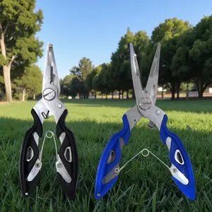 Multifunctional Fishing Pliers Set with Non-Slip Handle Line Cutter Hook Remover Portable Outdoor Fishing Gear Accessories Upgrade Combo for Lure Saltwater Freshwater Stainless Steel Rustproof Braided Line Scissors