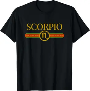 Scorpio Zodiac Sign - Birthday Gift Idea - Classic Casual Short Sleeve Cotton T-Shirt