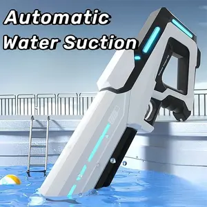 Children's Electric Water Gun Black Technology Water Drinking Toy Automatic Pumping Large Capacity Water Gun Fun Portable Sport Watergun Waterblaster Bullets