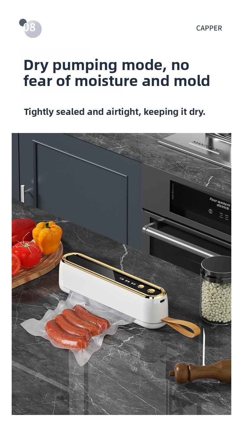 USB Portable Vacuum Sealer | Mini Food Sealer, Vacuum Preservation Machine, Kitchen Food Storage & Bag Sealer