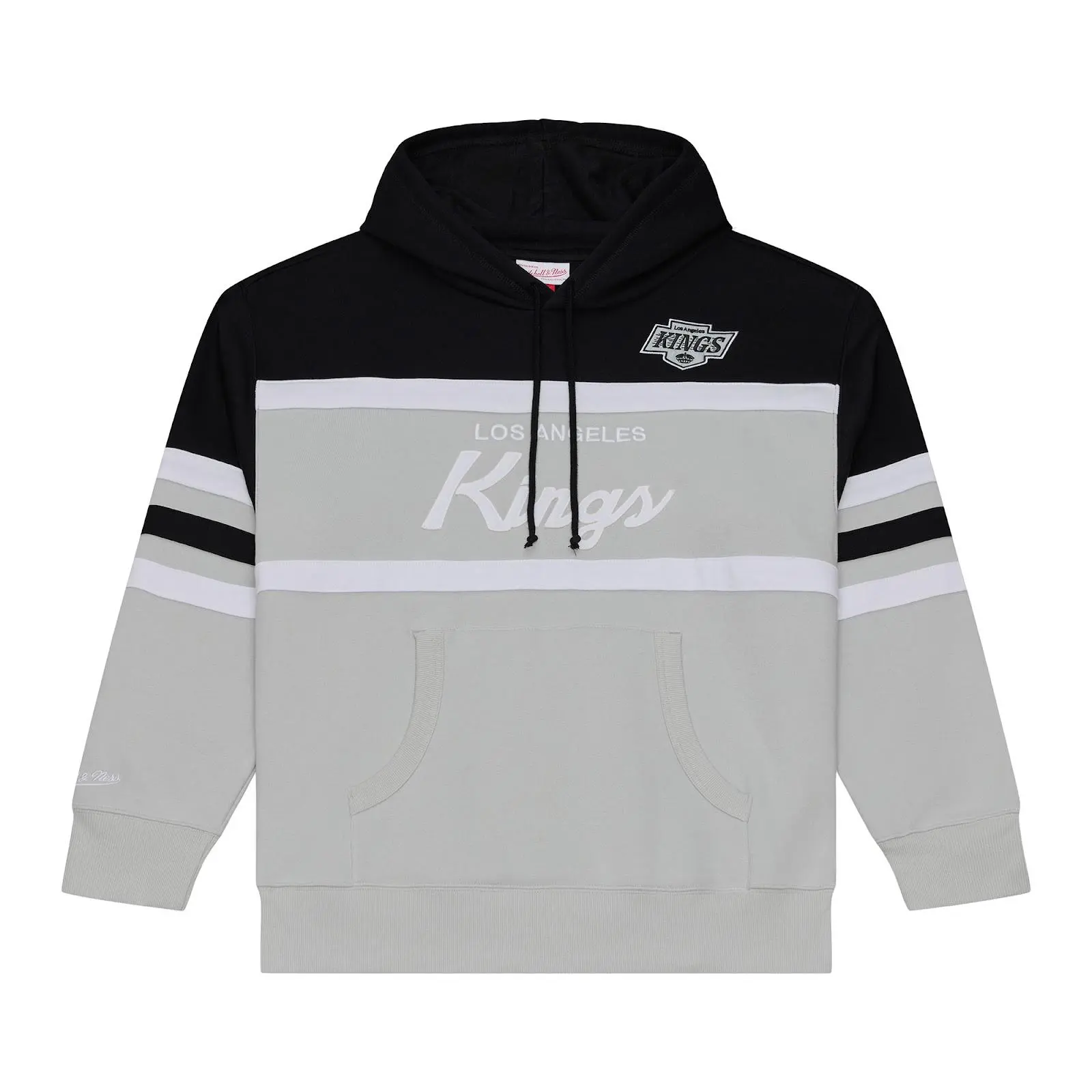 Los Angeles Kings Silver Head Coach Hoodie NHL Throwback Sweatshirt Fleece Vintage Fan Gear Mitchell & Ness