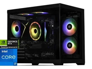STORMCRAFT Gaming PC Intel SIRIUS Core i7-14700F NVIDIA GeForce RTX 5060- AI Powered 32GB (16Gx2) DDR5 RGB 6000MHz 2TB NVMe SSD 650W PSU Windows 11 Home - SI1470FCC-560N1