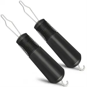2Pcs Ribbed Button Helper Tool (18x3.5cm) - Anti-Slip Grip, Durable Wire Loop, Button Hook Aids for Elderly - Home Supplies Organizer Accessory for Shirts, Coats