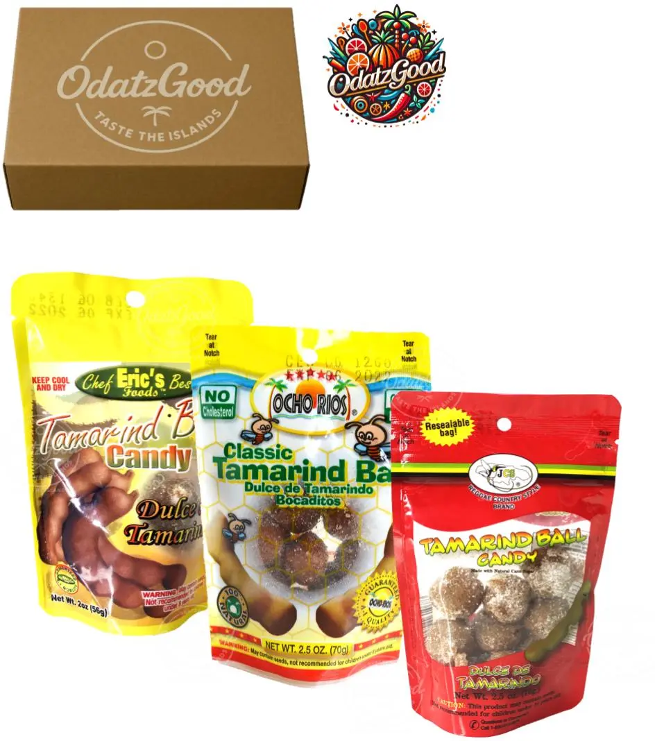Ocho Rios, Chef Eric’s, JCS Tamarind Candy Balls Variety – Curated & Packaged by ODatzGood