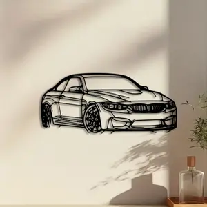1pc Vintage Car Silhouette Metal Wall Art, Vintage Car Silhouette Statue Mural, Room Wall Art, Decorative Artwork, Perfect for Garage, Workshop, Patio Wall Decor, Father's Day Decor, Ideal Gift for Car Enthusiasts christmas decorations