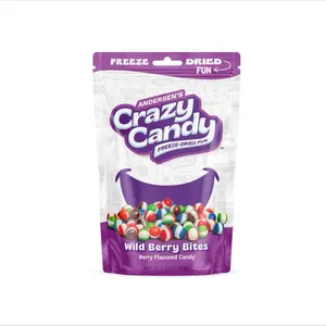 Andersen's Crazy Candy Freeze Dried Wild Berry Bites 1.5 oz Snack Pack Berry Flavored Fun