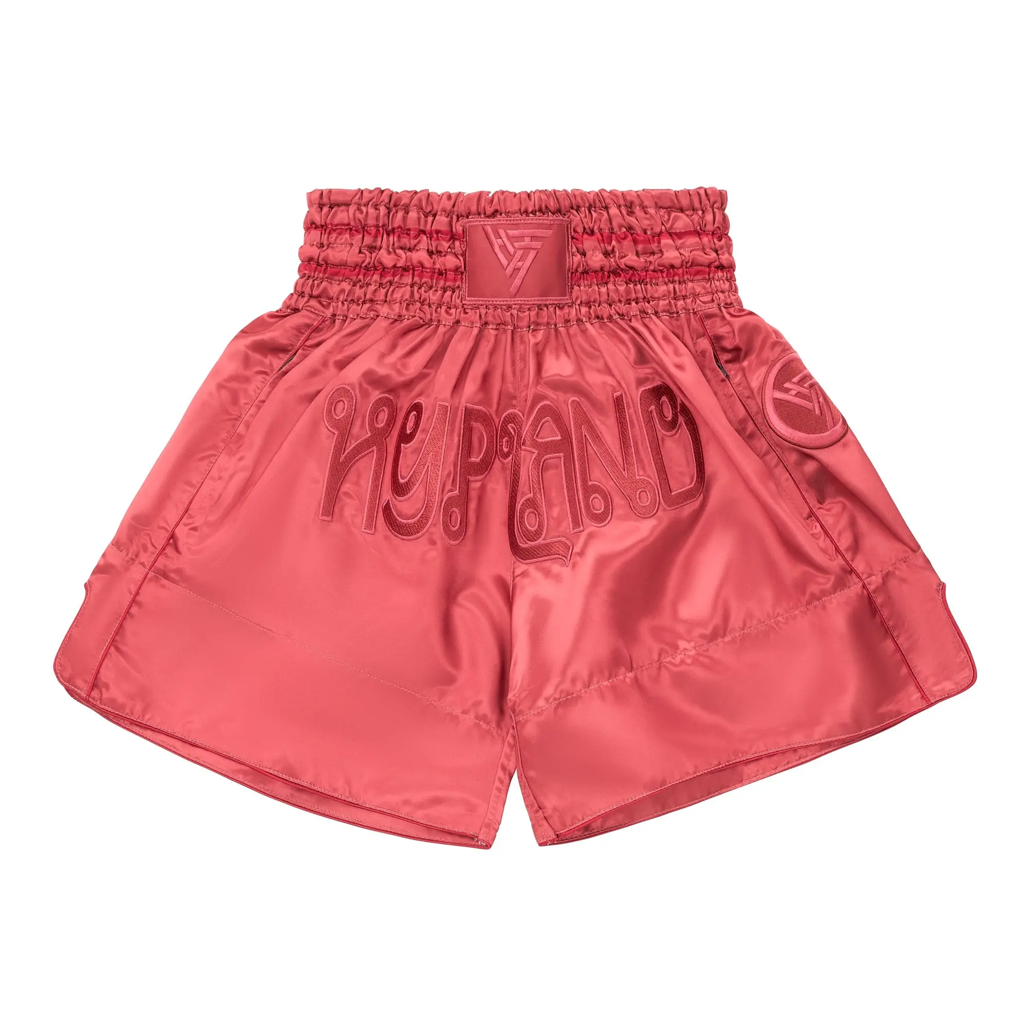 HYPLAND Activewear Shorts - Rose, Classic Style, Sporty Chic Design, Invisible Zip Pockets, Synthetics Fabric, True Fit, Casual Athletic Shorts for Yoga & Training, Athletic Shorts Casual, Classic Athletic Shorts