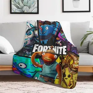The Fortnite Game Blankets Cartoon Throw Blanket Soft Blanket for Couch Bed Living Room Bedroom Teenage boys and girls gifts birthday gift