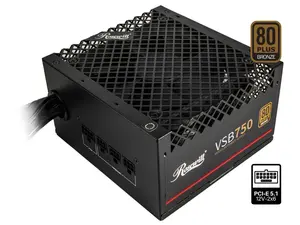 Rosewill VSB 750W 80+ Bronze, ATX 3.0 & 3.1 Compatible, Semi-Modular Power Supply, PCIe 5.1 12V-2x6 Connector, 105°C/221°F Japanese Capacitor, 120mm ICB Silent Fan - 5 Year Warranty - VSB750