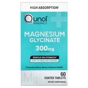 Qunol Magnesium Glycinate, 60 Coated Tablets (150 mg per Tablet)