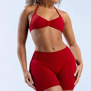 DFYNE Impact Strappy Sports Bra for Women, High-Impact Support, Strappy Halter & Open Back Design, Padded Comfort, Breathable Performance Fabric, Perfect for Yoga, Gym, Workout & Daily Active Wear