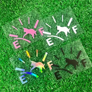 1PC  "E/F Bull" Car Laser Trendy Bull Logo Sticker Personalized Shiny Decor Decal For Car Body, Window, Luggage Exterior Cross-border Hot Laser Trendy Goodie Adds Shiny Street Texture Fits Car Decor Top For Car Laser Bull Style Fans