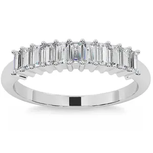 1/2Ct Baguette Diamond Wedding Anniversary Ring Stackable Band Gold Lab Grown