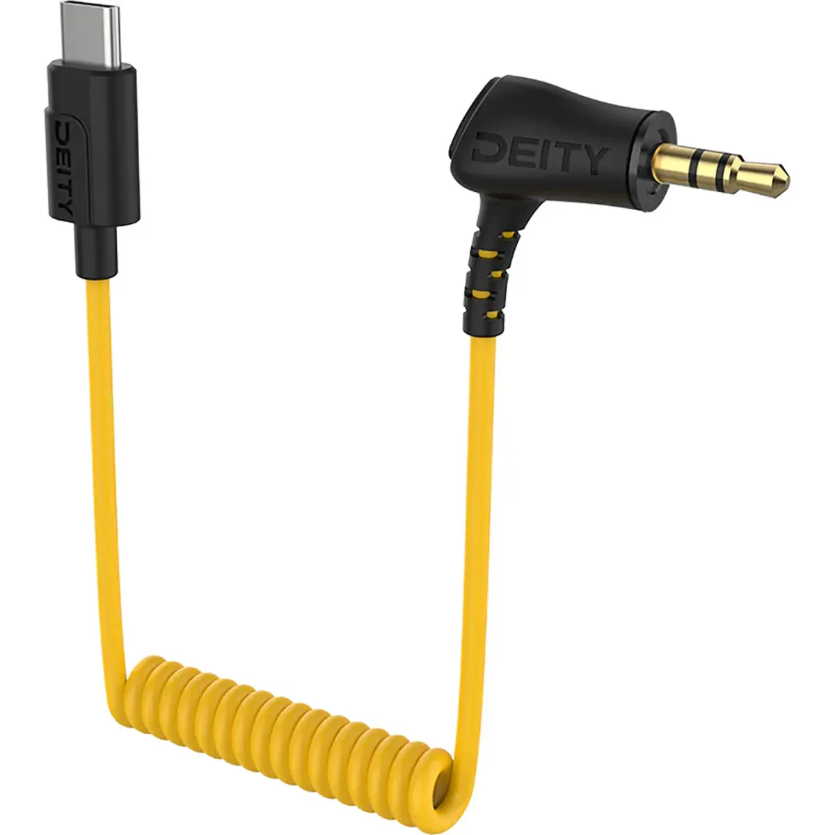 Deity Microphones C21 Coiled Audio Cable, 3.5mm TRS to USB-C, Camera & Recorder Accessories for Android Mobile Devices, Durable