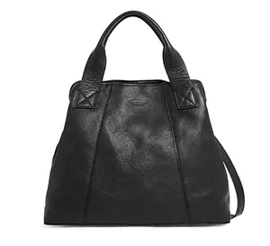 American Leather Ada Triple Entry Leather Satchel, Large Structured Handbag with Multiple Compartments, Work Travel Women Bag