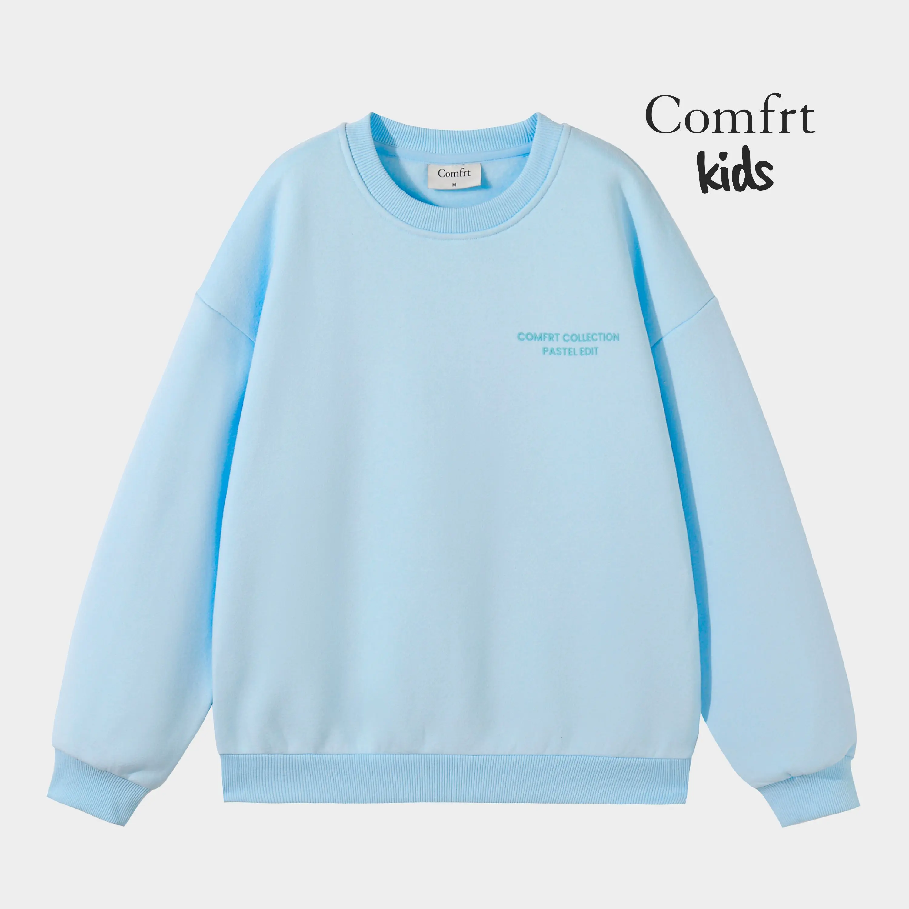 Comfrt Kids | Pastel Crew | Oversized Fit, Super Soft Combed Cotton Blend, Heavy Weight Crewneck Sweatshirt Comfrt Kids | Pastel Crew | Oversized Fit, Super Soft Combed Cotton Blend, Heavy Weight Crewneck Sweatshirt
