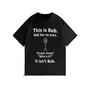 Teen Slogan Graphic T Shirt for Boys, Soft Loose Fit Round Neck Short Sleeve Casual Tee for School Days, Streetwear Style, Weekend Outfits and Daily Wear