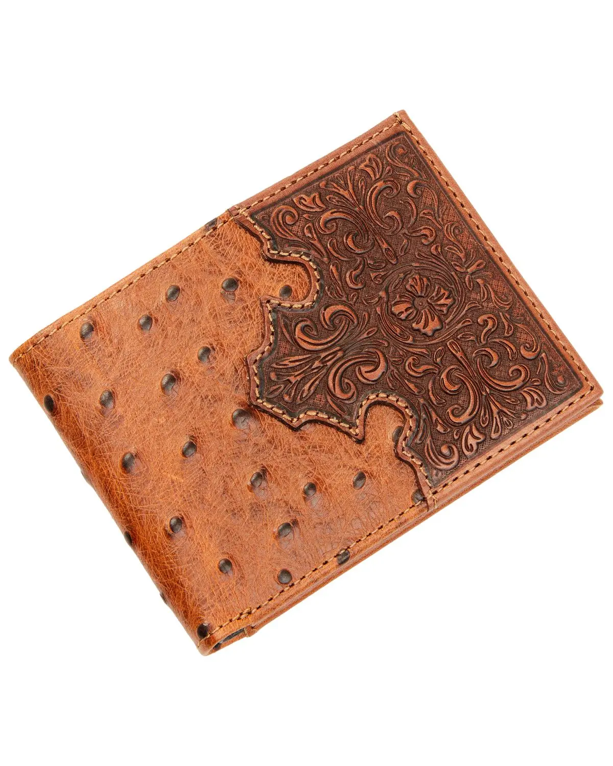 Cody James Men's Men'S Grady Faux Ostrich Bifold Wallet - Cjaho24wt3-Bn