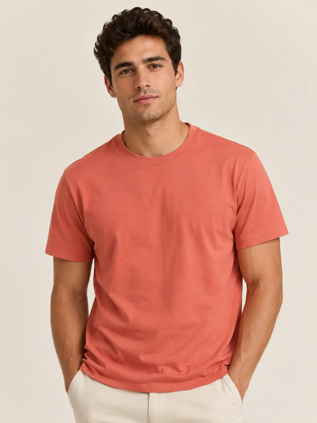 Men's Vintage Washed Crew Neck Short Sleeve Cotton T-Shirt - Soft, Loose-Fit, Baggy, Oversized, Midweight Casual Tops - Big & Tall Sizes for Outdoors, Thanksgiving, Easter, Christmas - Cold Wash Compatible